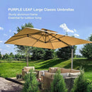 PURPLE LEAF Double Top 360 Degree Rotation Square Patio Classic Parasol