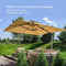 PURPLE LEAF Double Top 360 Degree Rotation Square Patio Classic Parasol