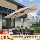 PURPLE LEAF Patio Outdoor Large Parasol Square and Rectangular Cantilever Yard Sun Parasol