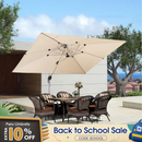PURPLE LEAF Large Rectangular Porch Parasol Outside Cantilever Patio Yard Parasol