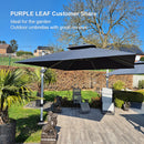 PURPLE LEAF Double Top 360 Degree Rotation Square Patio Classic Parasol