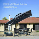 PURPLE LEAF Double Top 360 Degree Rotation Square Patio Classic Parasol
