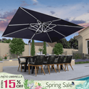 PURPLE LEAF Large Rectangular Porch Parasol Outside Cantilever Patio Yard Parasol