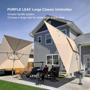 PURPLE LEAF Double Top 360 Degree Rotation Square Patio Classic Parasol