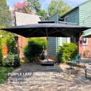 PURPLE LEAF Double Top 360 Degree Rotation Square Patio Classic Parasol