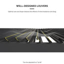 PURPLE LEAF Athena Louvered Pergola Grey Outdoor Aluminum Pergola with Strip Lights Adjustable Gazebo for Patio Deck Garden