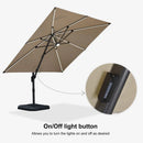 PURPLE LEAF LED Offset Cantilever Parasol with Lights