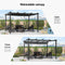 PURPLE LEAF Retractable Pergola with Double Sun Shade Canopy  Heavy-Duty Aluminum Pergola