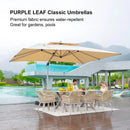 PURPLE LEAF Double Top Rectangle Outdoor Classic Parasol