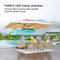 PURPLE LEAF Double Top Rectangle Outdoor Classic Parasol