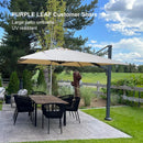 PURPLE LEAF Outdoor Aluminum Umbrella Offset Patio Umbrella