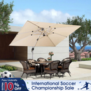 PURPLE LEAF Large Rectangular Porch Parasol Outside Cantilever Patio Yard Parasol