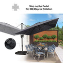 PURPLE LEAF Square Offset Cantilever  Parasol