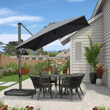giant patio umbrellas uk PURPLE LEAF Patio Outdoor Large Parasol Square and Rectangular Cantilever  Yard Sun Parasol