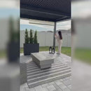 PURPLE LEAF Athena Louvered Pergola Outdoor Aluminum Pergola with Adjustable Roof for Deck Backyard Garden Hardtop Gazebo