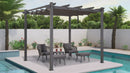 PURPLE LEAF Outdoor Retractable Pergola Patio Shelter Classical Pavilion Grill Gazebo