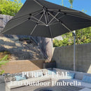 PURPLE LEAF Double Top Rectangle Outdoor LED Parasol