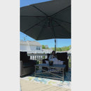 PURPLE LEAF Stepless Tilt Cantilever Umbrella Affordable Outdoor Patio Umbrella