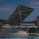 PURPLE LEAF LED Offset Cantilever Parasol with Lights