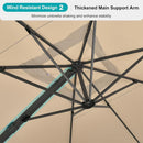 PURPLE LEAF Outdoor Aluminum Umbrella Offset Patio Umbrella