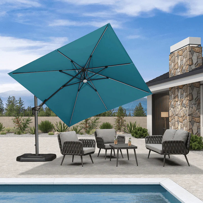PURPLE LEAF LED Offset Cantilever Parasol with Lights