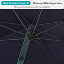 PURPLE LEAF 4 x 4 m / 2.7x 4.6 m Large Outdoor Aluminum Umbrella Offset Patio Umbrella