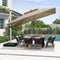 PURPLE LEAF Double Top 360 Degree Rotation Square Patio Classic Parasol