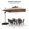 PURPLE LEAF Double Top Square/Round Outdoor LED Parasol 10 / 11  ft