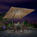 PURPLE LEAF Double Top Square/Round Outdoor LED Parasol 10 / 11  ft
