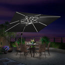 PURPLE LEAF Double Top Square/Round Outdoor LED Parasol 10 / 11  ft