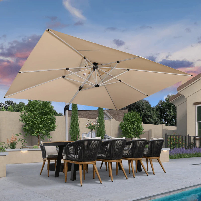 PURPLE LEAF Double Top Rectangle Outdoor Classic Parasol