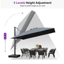 PURPLE LEAF Outdoor Aluminum Umbrella Offset Patio Umbrella