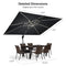 PURPLE LEAF Double Top Rectangle Outdoor LED Parasol