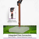 PURPLE LEAF Double Top Square Aluminum Parasol in Wood Color 10 ft