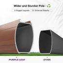 PURPLE LEAF Double Top Square Aluminum Parasol in Wood Color 10 ft