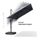 PURPLE LEAF Rectangle Swivel Offset Cantilever  Parasol
