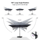 PURPLE LEAF Rectangle Swivel Offset Cantilever  Parasol