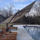 PURPLE LEAF 4 x 4 m / 2.7x 4.6 m Large Outdoor Aluminum Umbrella Offset Patio Umbrella