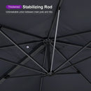 PURPLE LEAF Outdoor Aluminum Umbrella Offset Patio Umbrella