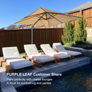 PURPLE LEAF Patio Outdoor Large Parasol Square and Rectangular Cantilever Yard Sun Parasol