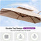 PURPLE LEAF Double Top Square Aluminum Parasol in Wood Color 10 ft
