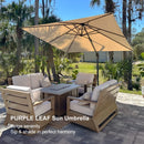 PURPLE LEAF Patio Outdoor Large Parasol Square and Rectangular Cantilever Yard Sun Parasol