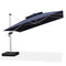 PURPLE LEAF  Garden Cantilever Parasol, Large Square Overhanging with Crank Handle and Tilt for Balcony and Outdoor