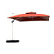 PURPLE LEAF  Garden Cantilever Parasol, Large Square Overhanging with Crank Handle and Tilt for Balcony and Outdoor