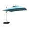 PURPLE LEAF  Garden Cantilever Parasol, Large Square Overhanging with Crank Handle and Tilt for Balcony and Outdoor