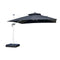 PURPLE LEAF  Garden Cantilever Parasol, Large Square Overhanging with Crank Handle and Tilt for Balcony and Outdoor