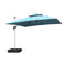 PURPLE LEAF  Garden Cantilever Parasol, Large Square Overhanging with Crank Handle and Tilt for Balcony and Outdoor