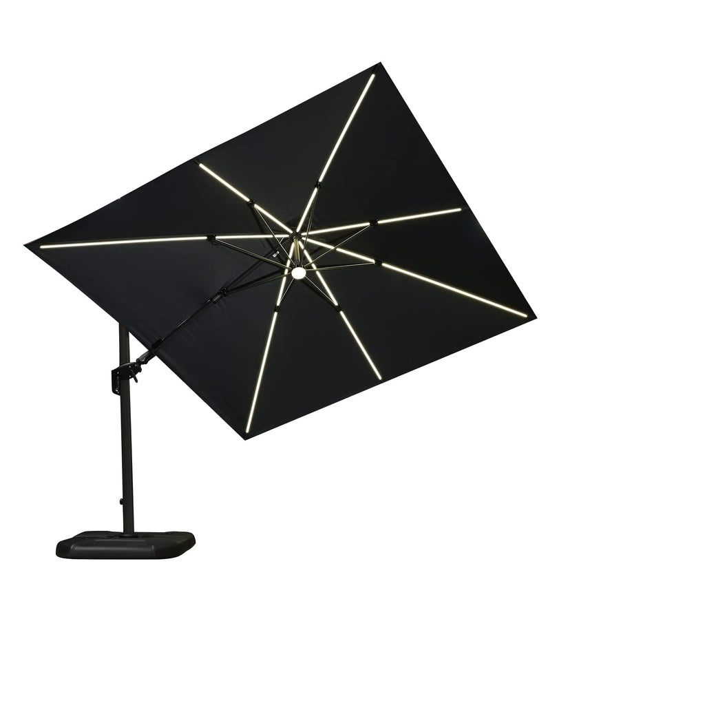 PURPLE LEAF LED Offset Cantilever Parasol with Lights | Purpleleaf UK