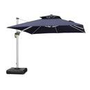 PURPLE LEAF  Garden Cantilever Parasol, Large Square Overhanging with Crank Handle and Tilt for Balcony and Outdoor