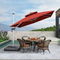 PURPLE LEAF  Garden Cantilever Parasol, Large Square Overhanging with Crank Handle and Tilt for Balcony and Outdoor
